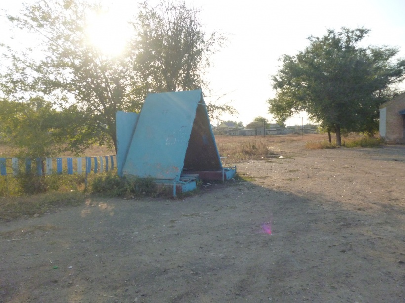 Автобусная остановка в селе Чкалово